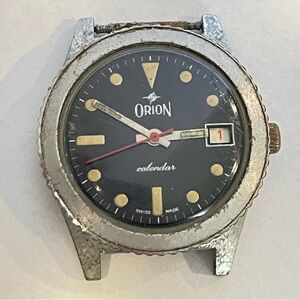 Vintage Orion Calender Watch for repair or parts Swiss made mechanical